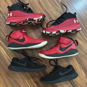 Nike Red and Black High-Top Sneakers Bold Athletic Design